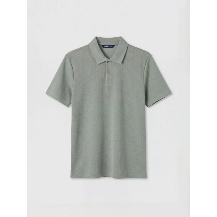 LCWAIKIKI Classic Gri Polo Yaka Erkek Tişört