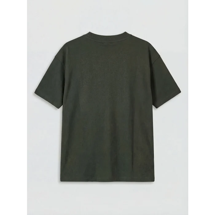 LCW Kids Yeşil Bisiklet Yaka Erkek Çocuk Tişört