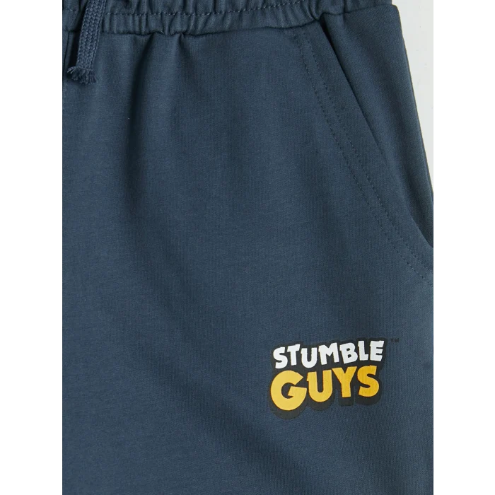 LCW Kids Bej Stumble Guys Baskılı Erkek Çocuk Tişört ve Şort