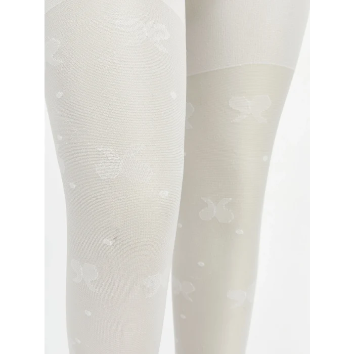 LCW Kids Beyaz Kelebek Desenli Kız Çocuk Külotlu Çorap 2li