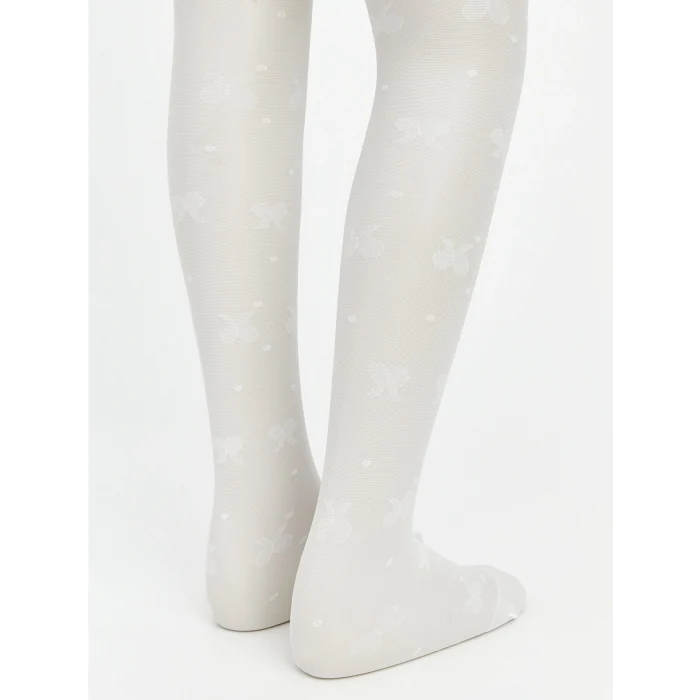 LCW Kids Beyaz Kelebek Desenli Kız Çocuk Külotlu Çorap 2li