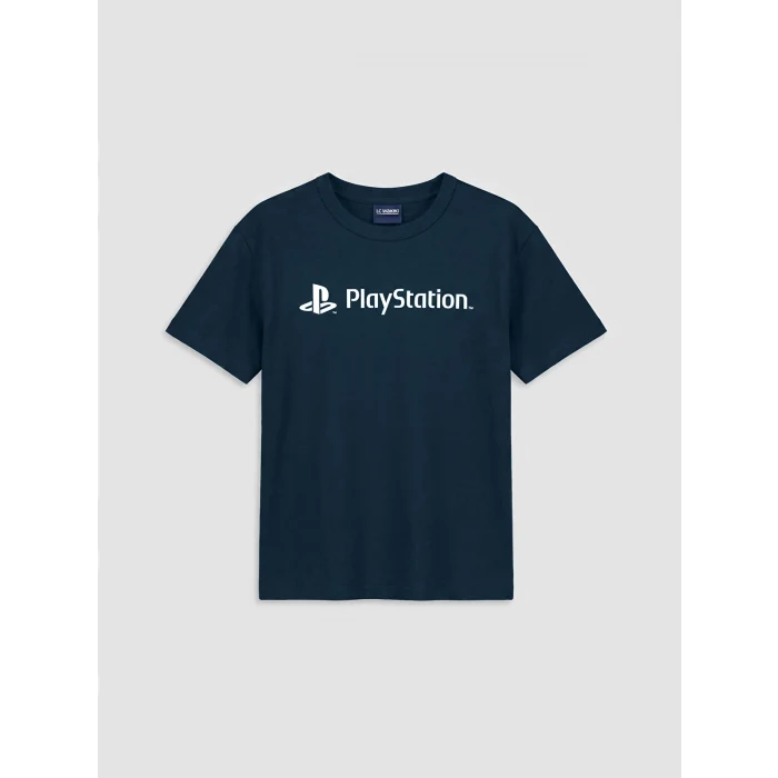 LCW Kids Lacivert PlayStation Baskılı Erkek Çocuk Tişört