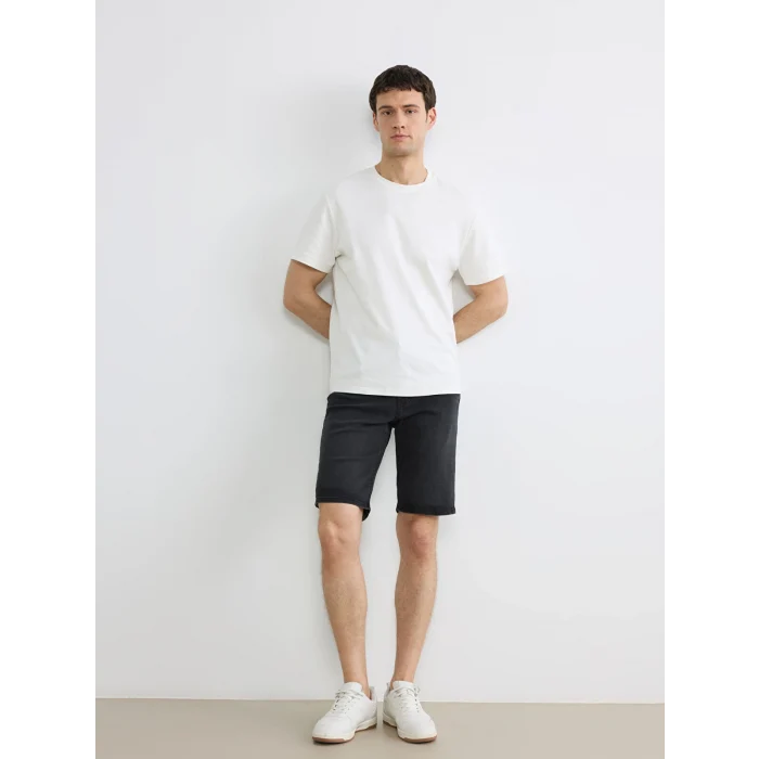 LCW Jeans Siyah Standart Kalıp Erkek Jean Şort