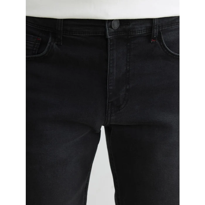 LCW Jeans Siyah Standart Kalıp Erkek Jean Şort