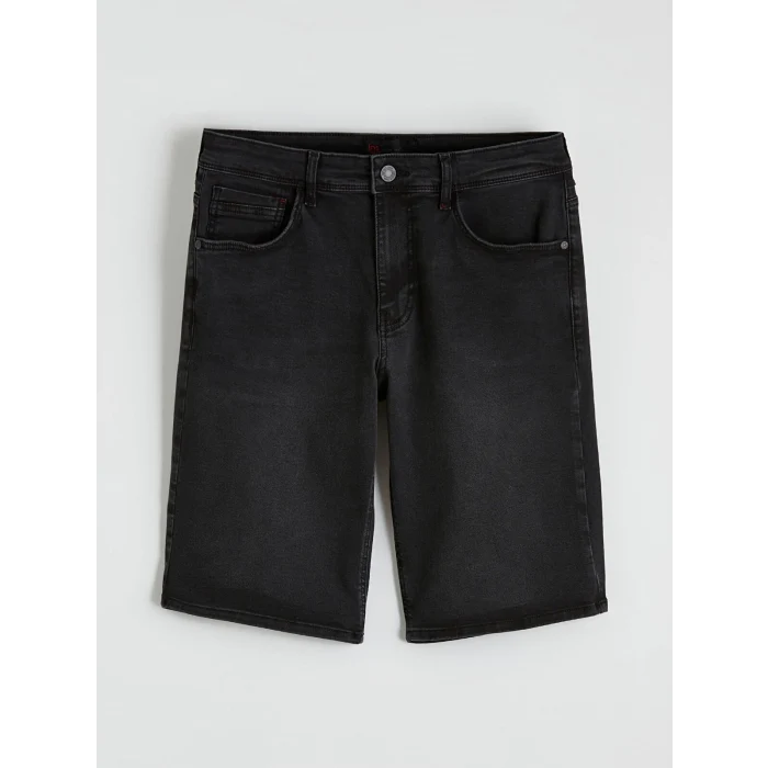 LCW Jeans Siyah Standart Kalıp Erkek Jean Şort