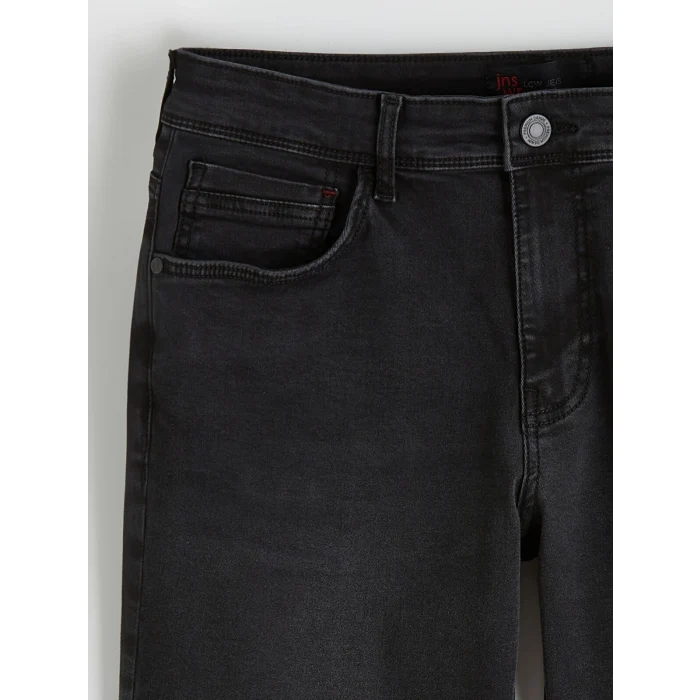 LCW Jeans Siyah Standart Kalıp Erkek Jean Şort