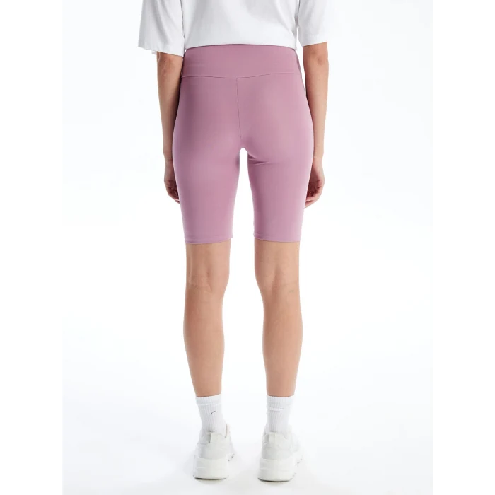 XSIDE Mor Kadın Beli Lastikli Ekstra Dar Fit Düz Şort Tayt