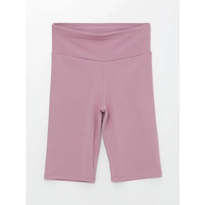 XSIDE Mor Kadın Beli Lastikli Ekstra Dar Fit Düz Şort Tayt