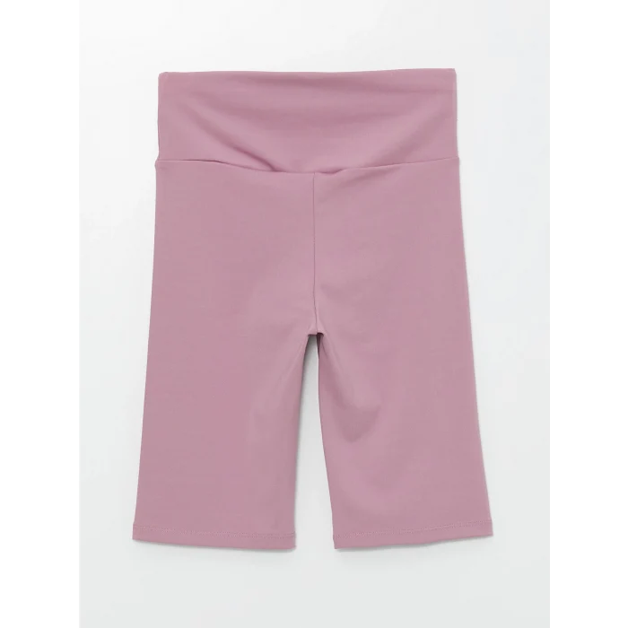 XSIDE Mor Kadın Beli Lastikli Ekstra Dar Fit Düz Şort Tayt