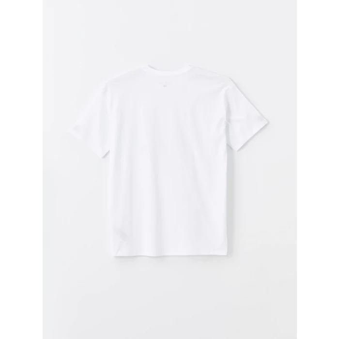 XSIDE ACTIVE Beyaz Bisiklet Yaka Baskılı Kısa Kollu Kadın Spor Tişört