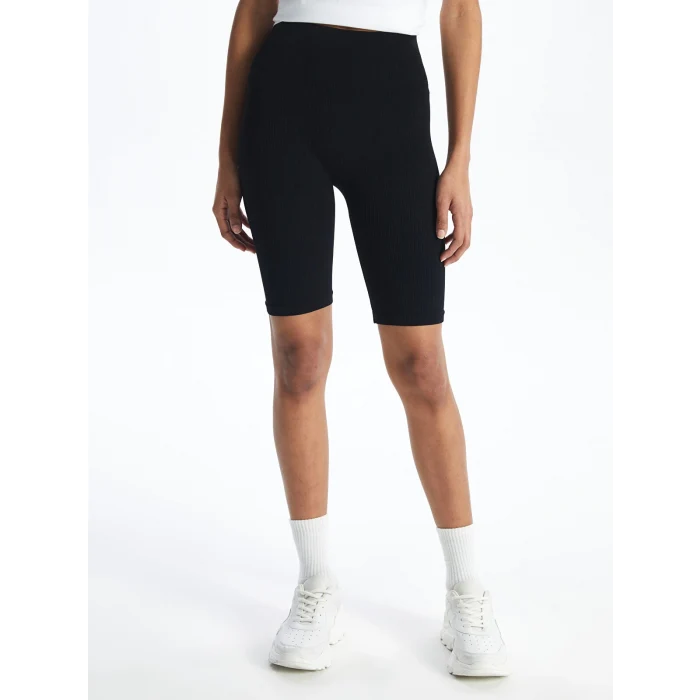 XSIDE ACTIVE Siyah Beli Lastikli Kadın Şort Tayt