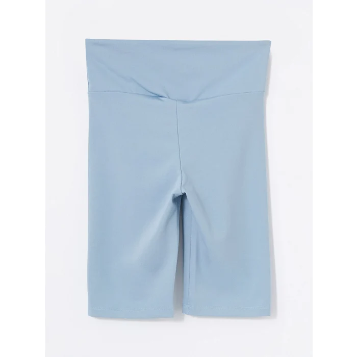 XSIDE Mavi Kadın Beli Lastikli Ekstra Dar Fit Düz Şort Tayt