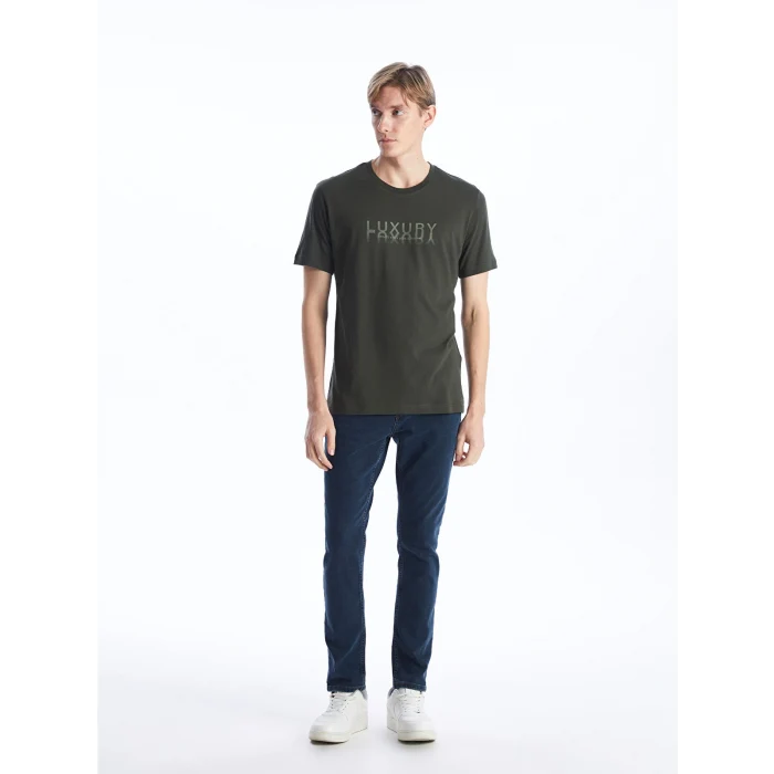 SOUTHBLUE Haki Bisiklet Yaka Kısa Kollu Baskılı Penye Erkek Tişört