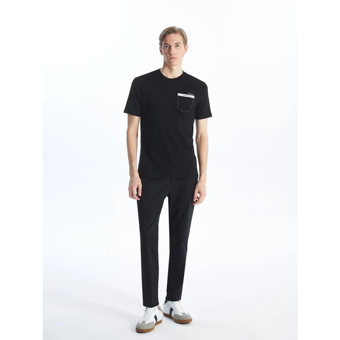 SOUTHBLUE Siyah Bisiklet Yaka Kısa Kollu Baskılı Penye Erkek Tişört