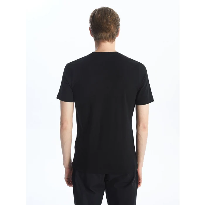 SOUTHBLUE Siyah Bisiklet Yaka Kısa Kollu Baskılı Penye Erkek Tişört