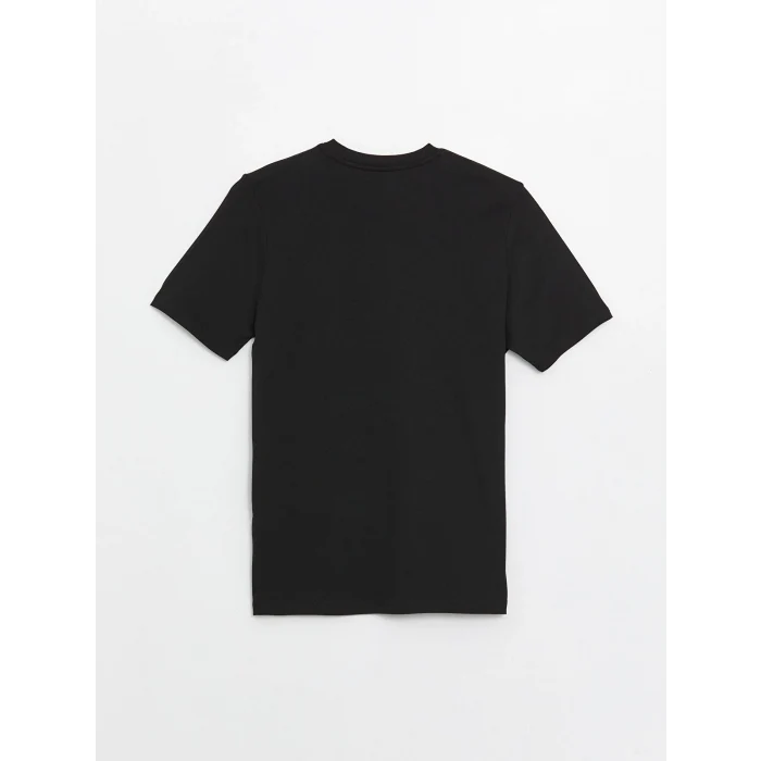 SOUTHBLUE Siyah Bisiklet Yaka Kısa Kollu Baskılı Penye Erkek Tişört