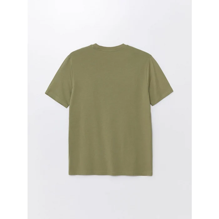 XSIDE Yeşil Bisiklet Yaka Kısa Kollu Baskılı Penye Erkek Tişört