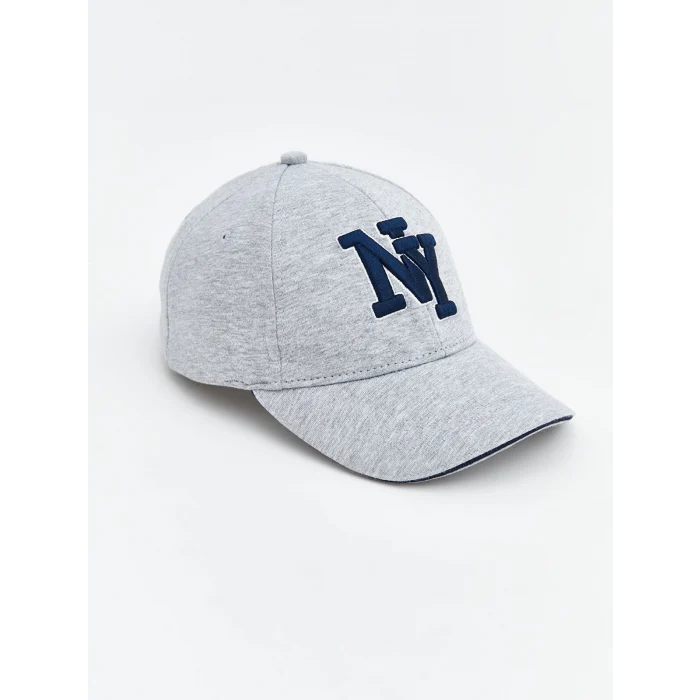 LCW ACCESSORIES Gri NY Nakışlı Erkek Çocuk Kep Şapka
