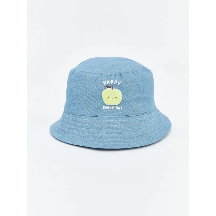 LCW baby İndigo Baskılı Erkek Bebek Bucket Şapka