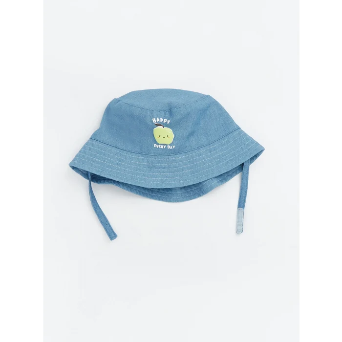 LCW baby İndigo Baskılı Erkek Bebek Bucket Şapka