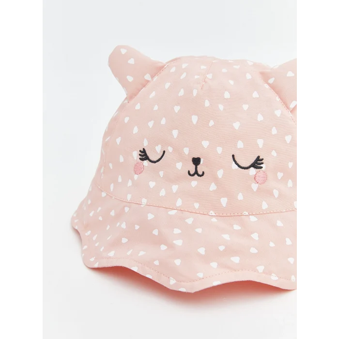 LCW baby Pembe Hayvan Figürlü Kız Bebek Bucket Şapka