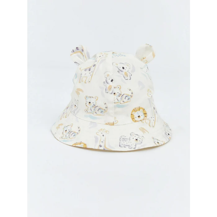 LCW baby Ekru Kulak Detaylı Erkek Bebek Bucket Şapka