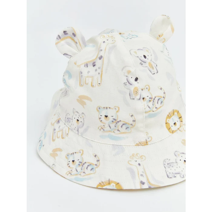 LCW baby Ekru Kulak Detaylı Erkek Bebek Bucket Şapka