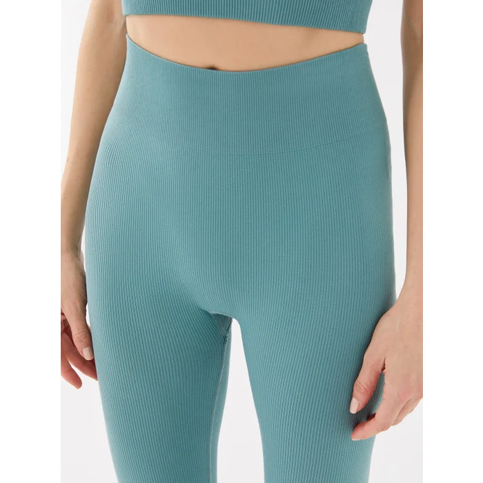 XSIDE ACTIVE Yeşil Beli Lastikli Düz Dikişsiz Kadın Tayt