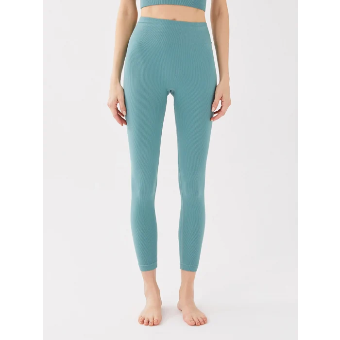 XSIDE ACTIVE Yeşil Beli Lastikli Düz Dikişsiz Kadın Tayt