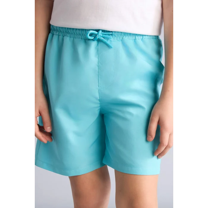 Defacto B7494A8TR174 Turkuaz Basic Düz Deniz Şortu Erkek Çocuk