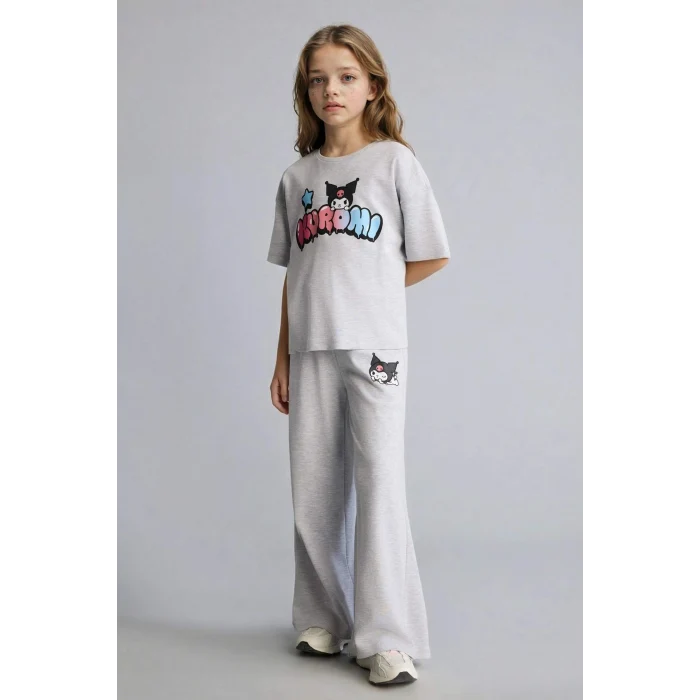 Defacto H2756A8GR28 Gri Hello Kitty  2li Takım Kız Çocuk