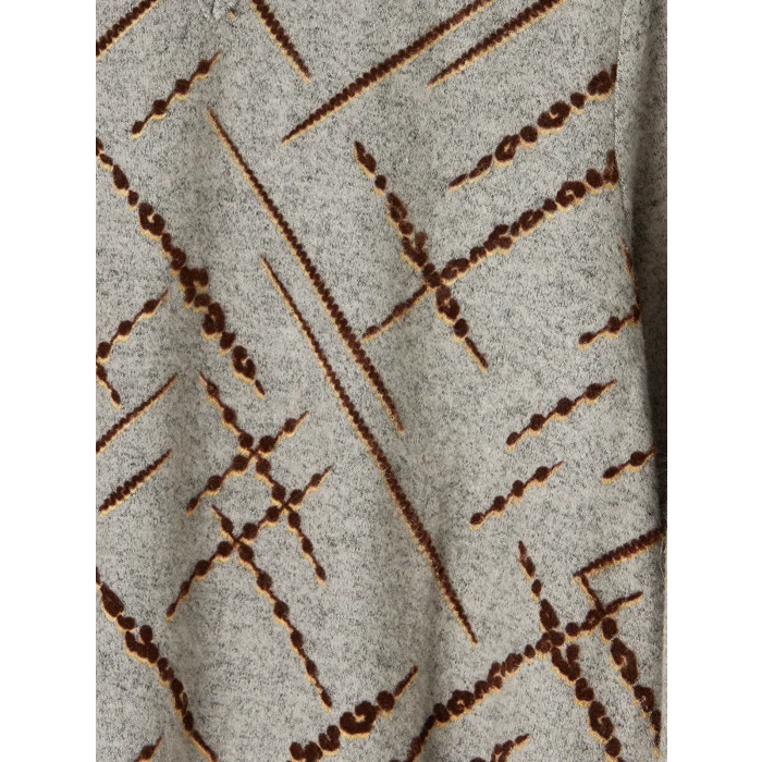 LCW Grace Bej Bisiklet Yaka Desenli Bluz