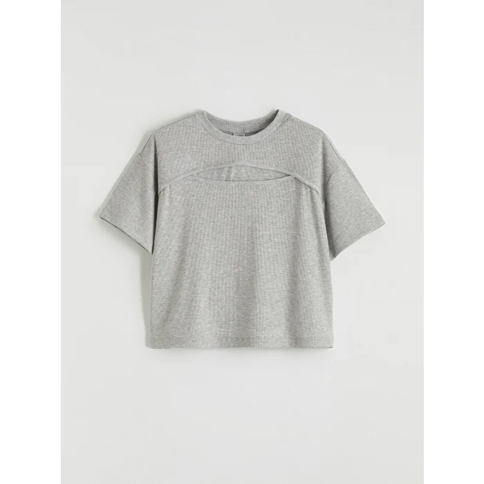 LCW Kids Gri Kısa Kollu Kız Çocuk Tişört ve Tayt