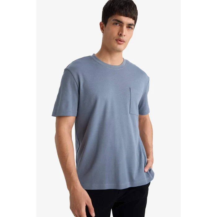 Defacto G1286AXGR504 Gri REGULAR FIT %100 Pamuk Tişört