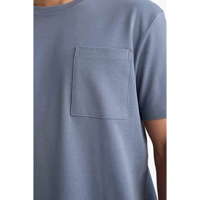 Defacto G1286AXGR504 Gri REGULAR FIT %100 Pamuk Tişört