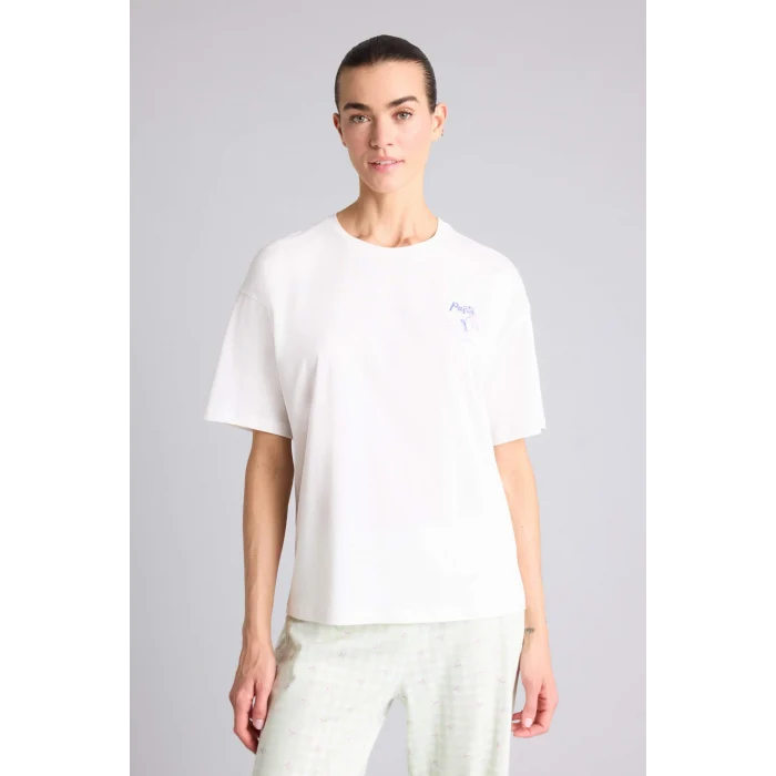 Defacto H2021AXGN1139 Yeşil Pijama Takımı Üst Kareli Alt