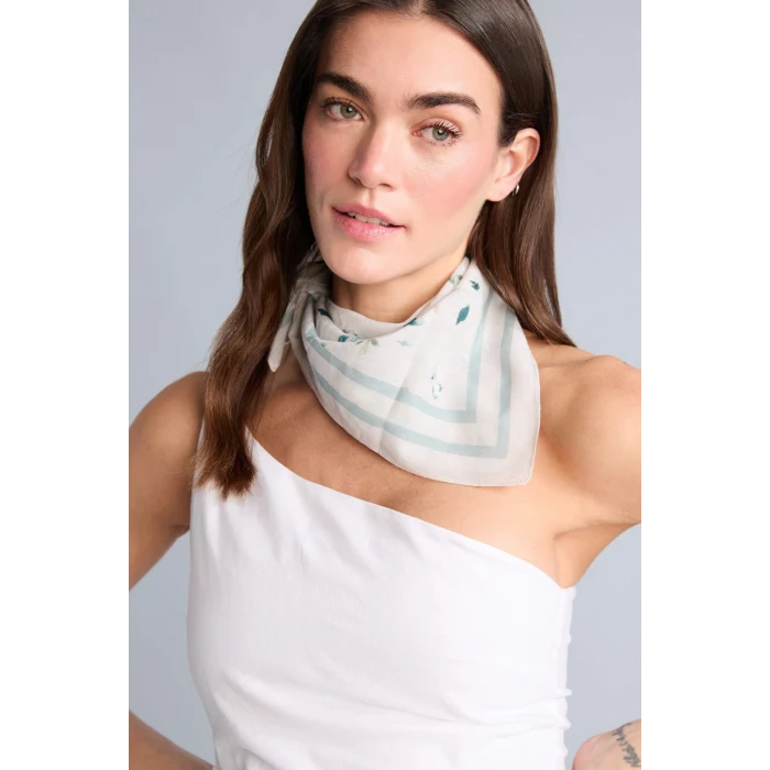 Defacto E6172AXBE2 Mavi Kadın Desenli Pamuklu Bandana