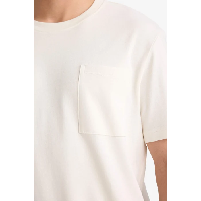 Defacto G1286AXER100 Ekru REGULAR FIT %100 Pamuk Tişört