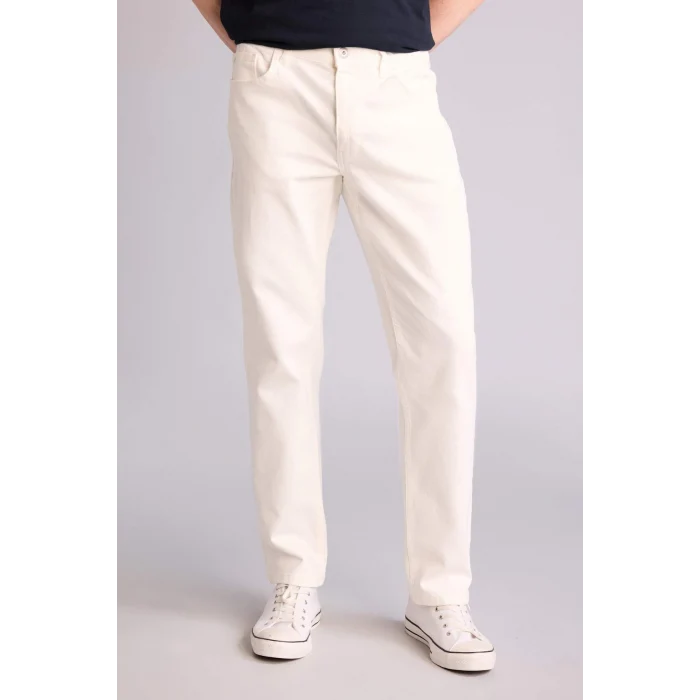 Defacto F9005AXWT34 Beyaz Esnek Belli Carrot Fit Jean Pantolon