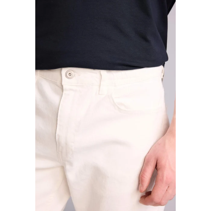 Defacto F9005AXWT34 Beyaz Esnek Belli Carrot Fit Jean Pantolon