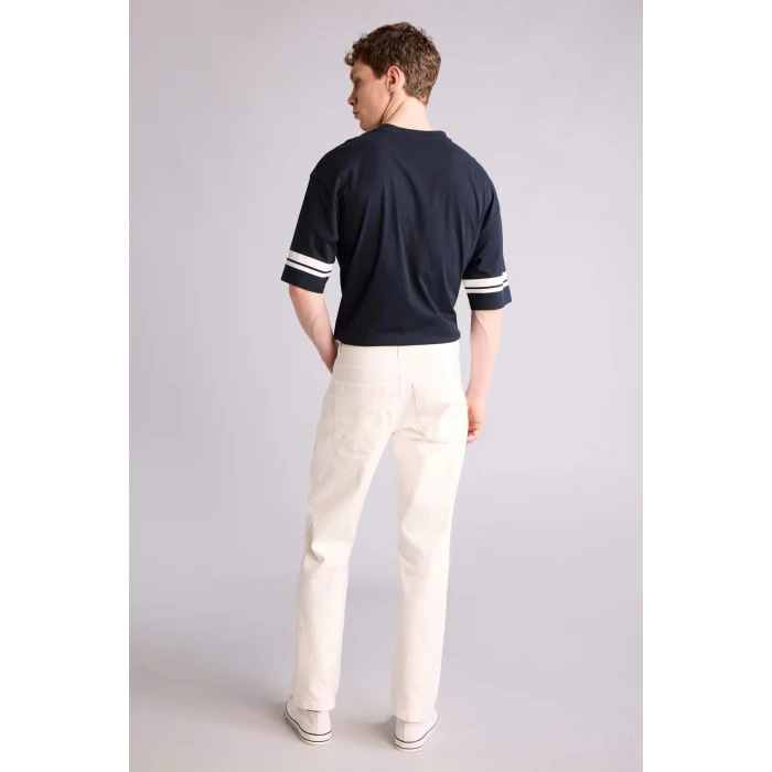 Defacto F9005AXWT34 Beyaz Esnek Belli Carrot Fit Jean Pantolon
