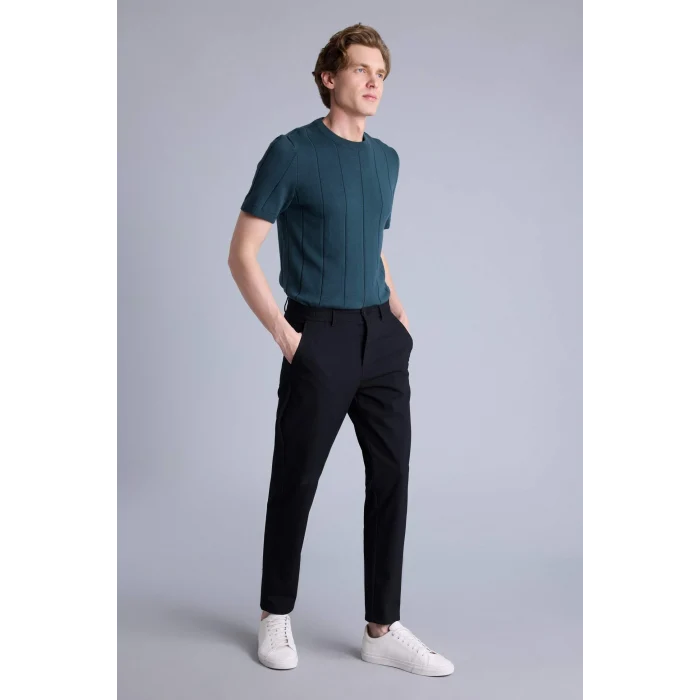 Defacto H3112AXBK27 Siyah Tailored Fit Dokuma Pantolon
