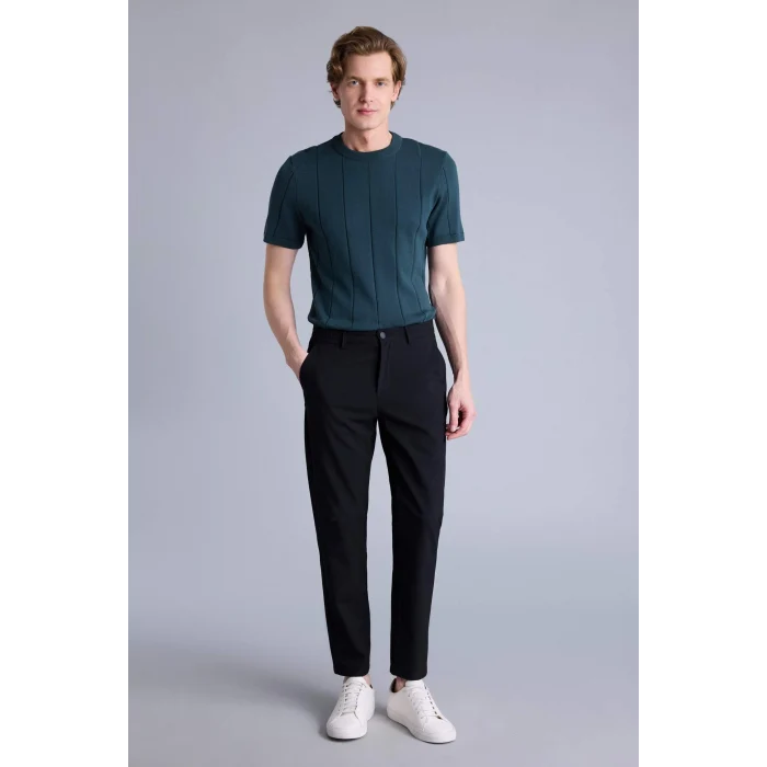 Defacto H3112AXBK27 Siyah Tailored Fit Dokuma Pantolon