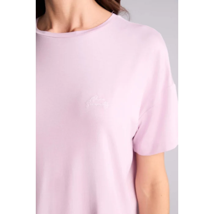 Defacto G4618AXPR336 Mor Pijama Takımı Üst Desenli Alt