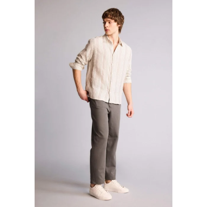 Defacto H1417AXGR206 Gri Modern Fit Pantolon