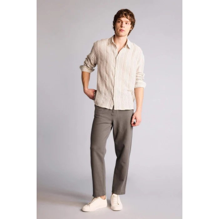 Defacto H1417AXGR206 Gri Modern Fit Pantolon