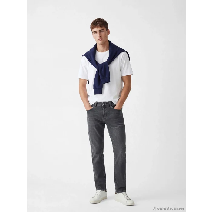 LCW Jeans Gri 779 Regular Fit Erkek Jean Pantolon