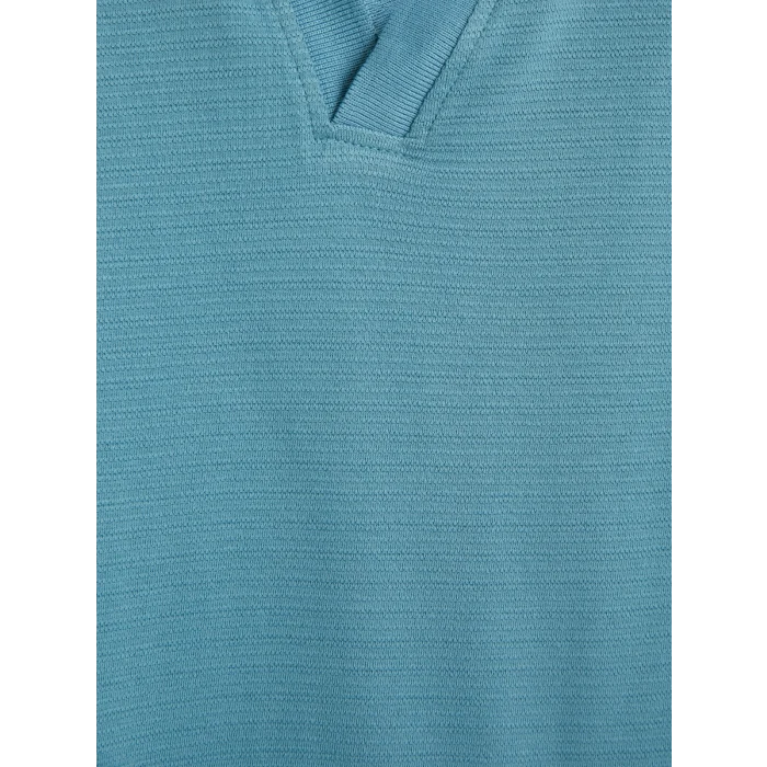 LCW Kids İndigo Polo Yaka Şerit Detaylı Erkek Çocuk Tişört