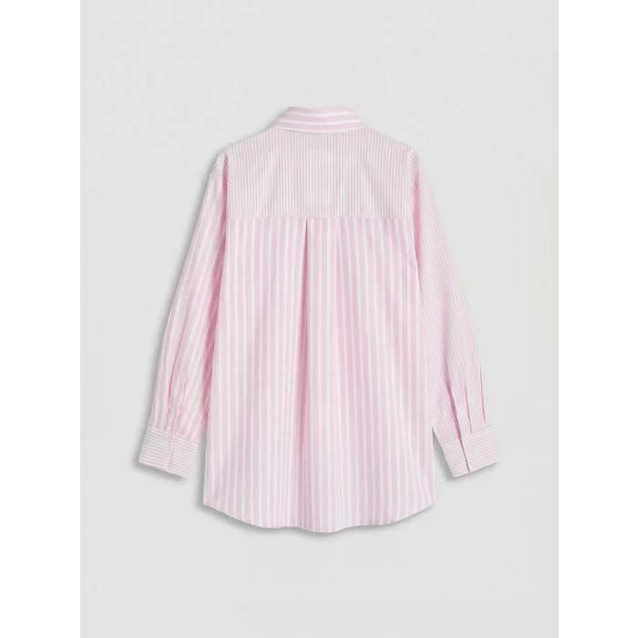 LCW Modest Pembe Çizgili Kadın Gömlek Tunik