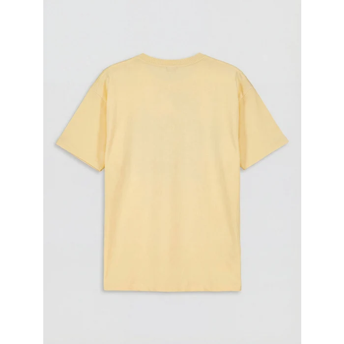 LCW Kids Sarı Nostaljik Maymun Baskılı Unisex Çocuk Tişört